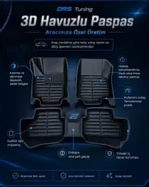 Opel Grandland 2025 Sonrası 5D Havuzlu Karbon Dizayn Paspas Seti
