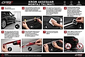 Volkswagen T-Roc Uyumlu Makyajlı Krom Yan Kapı Çıtası 4 Parça. 2021 Üzeri Parça thumb 2