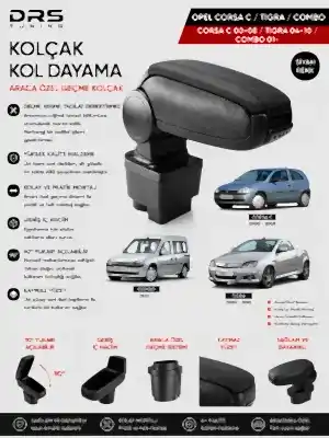 Opel Corsa C / Combo C 2000 - 2008 Kolçak Kol Dayama Siyah