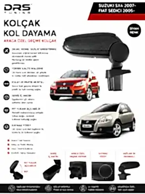Suzuki Sx4 2007 - 2013 / Fiat Sedici 2005 - 2013 Kolçak Kol Dayama Siyah