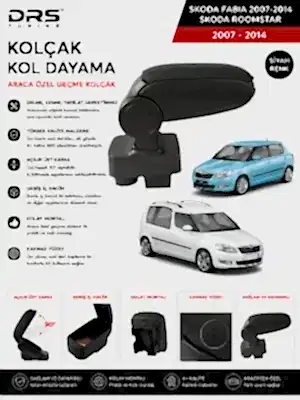 Skoda Fabia / Roomstar 2007 - 2014 Kolçak Kol Dayama Siyah