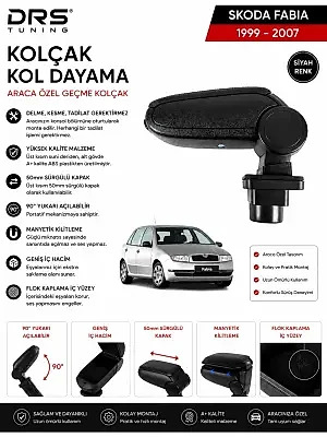 Skoda Fabia 1999 - 2007 Kolçak Kol Dayama Siyah