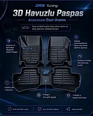 Seat Uyumlu Ateca 2020 Sonrası 5D Havuzlu Karbon Dizayn Paspas Seti