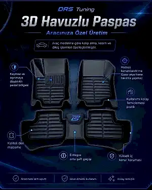 Cupra Uyumlu Formentor 2020 Sonrası 5D Havuzlu Karbon Dizayn Paspas Seti