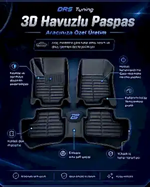 Fiat Uyumlu Egea 2016 Sonrası 5D Havuzlu Karbon Dizayn Paspas Seti