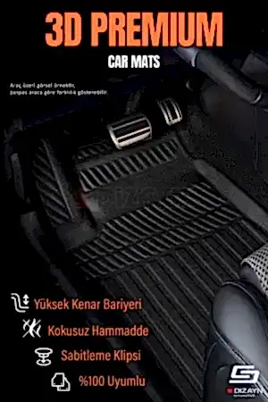 S-Dizayn Ford Courier Panelvan Ön 2'li 3D Pro Havuzlu Paspas 2014-2024 A+ Kalite thumb 2