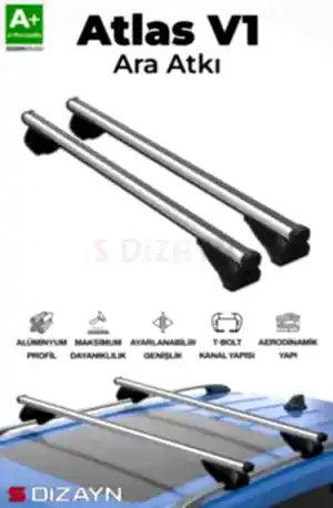 S-Dizayn Citroen C3 Aircross S-Bar Atlas V1 Ara Atkı Tavan Taşıyıcı Barı Gri 130 Cm 2017-2024 A+ Kalite