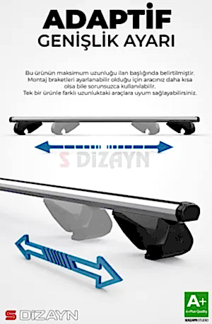S-Dizayn Citroen C3 Aircross S-Bar Atlas V1 Ara Atkı Tavan Taşıyıcı Barı Gri 130 Cm 2017-2024 A+ Kalite thumb 2