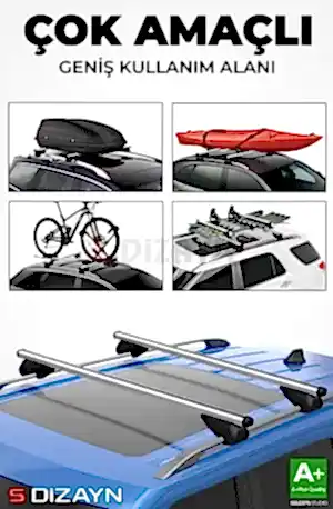 S-Dizayn Citroen C3 Aircross S-Bar Atlas V1 Ara Atkı Tavan Taşıyıcı Barı Gri 130 Cm 2017-2024 A+ Kalite thumb 5