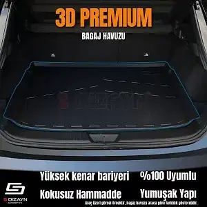 S-Dizayn Opel Corsa F 3D Pro Bagaj Havuzu Üst Bagaj 2019 Üzeri A+ Kalite