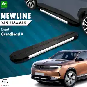 S-Dizayn Opel Grandland X 2 Hybrid Newline Krom Yan Basamak 183 Cm 2024 Üzeri A+ Kalite