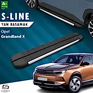 S-Dizayn Opel Grandland X 2 Hybrid S-Line Aluminyum Yan Basamak 183 Cm 2024 Üzeri A+ Kalite