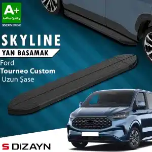 S-Dizayn Ford Tourneo Custom 2 Skyline Siyah Yan Basamak 263 Cm 2023 Üzeri A+ Kalite