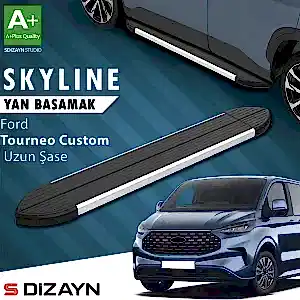 S-Dizayn Ford Tourneo Custom 2 Skyline Aluminyum Yan Basamak 263 Cm 2023 Üzeri A+ Kalite