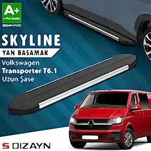 S-Dizayn Vw Transporter T6.1 Uzun Şase Skyline Krom Yan Basamak 253 Cm 2019-2024 A+ Kalite