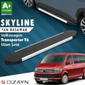 S-Dizayn Vw Transporter T6 Uzun Şase Skyline Aluminyum Yan Basamak 253 Cm 2015-2019 A+ Kalite
