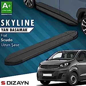 S-Dizayn Fiat Scudo 3 Skyline Siyah Yan Basamak 243 Cm 2020 Üzeri A+ Kalite