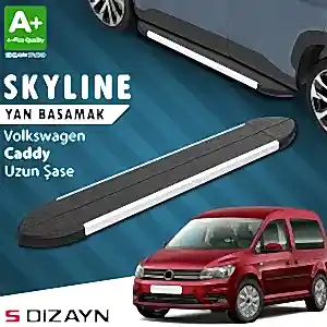 S-Dizayn Vw Caddy 3 Uzun Şase Skyline Aluminyum Yan Basamak 223 Cm 2004-2020 A+ Kalite