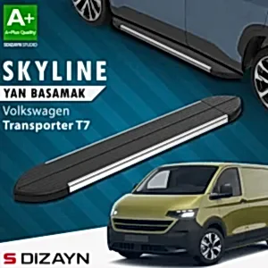 S-Dizayn Vw Transporter T7 Skyline Krom Yan Basamak 223 Cm 2024 Üzeri A+ Kalite