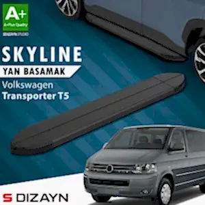 S-Dizayn Vw Transporter T5 Kısa Şase Skyline Siyah Yan Basamak 213 Cm 2003-2015 A+ Kalite