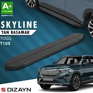 S-Dizayn Togg T10X Skyline Siyah Yan Basamak 203 Cm 2023 Üzeri A+ Kalite