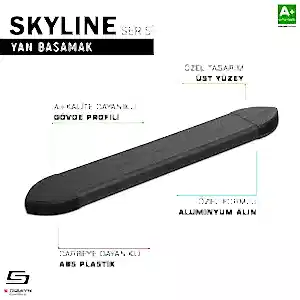 S-Dizayn Fiat Egea Cross Skyline Siyah Yan Basamak 183 Cm 2020 Üzeri A+ Kalite thumb 2