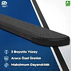 S-Dizayn Fiat Egea Cross Skyline Siyah Yan Basamak 183 Cm 2020 Üzeri A+ Kalite thumb 5