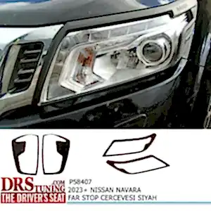 Nissan Navara 2023 Sonrası Far Ve Stop Kaplama Siyah