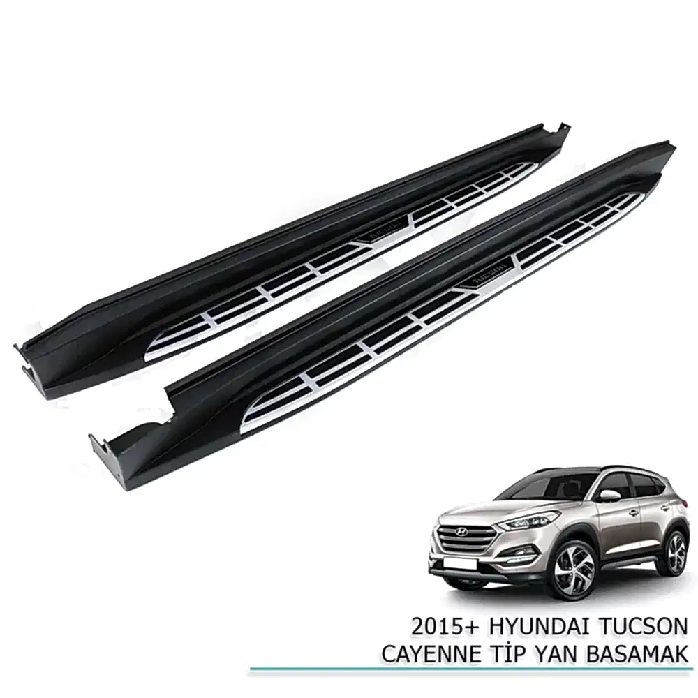 Hyundai Tucson Uyumlu 2016 - Oto Koruma Yan Basamak Oem Square Style(Kopya)