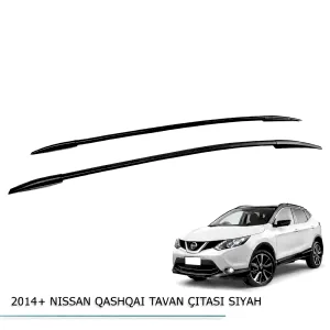 Nissan Qashqai 2014-2018 Tavan Çıtası Parlak Siyah