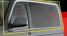 Volkswagen Uyumlu T5 Transporter 2003-2022 Kısa Şase Cam Çerçevesi Paslanmaz Çelik