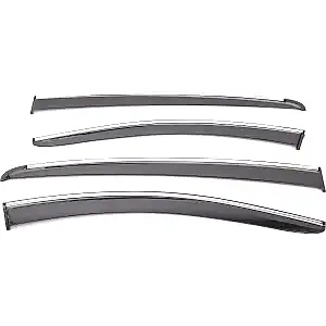 Sunplex Renault Uyumlu Megane Iv 2016 Sonrası Chrome Style 4 Lü Set Kromlu Cam Rüzgarlığı Ön Ve Arka Parça
