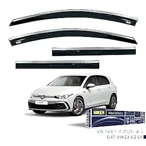 Vw Golf 8 2021 Sonrası - Kromlu Cam Rüzgarlığı 4Lü Parça