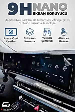 S-Dizayn Vw T-Roc Dijital Gösterge 9H Nano Gösterge Ekran Koruyucu (Mat) 2022-2025