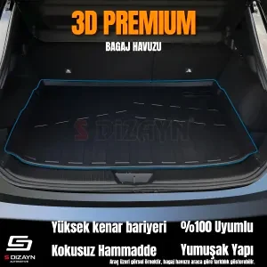 S-Dizayn Citroen C4 Hybrid 3D Pro Bagaj Havuzu Alt Bagaj 2025 Üzeri A+ Kalite