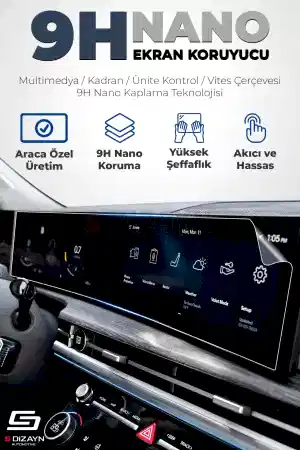 S-Dizayn Audi Q5 9H Nano Multimedya Ekran Koruyucu (Mat) 2020-2024 A+ Kalite