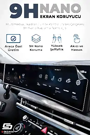 S-Dizayn Honda Cr-V Elegance / Executive 8 İnç 9H Nano Multimedya Ekran Koruyucu (Parlak) 2019-2022 A+ Kalite