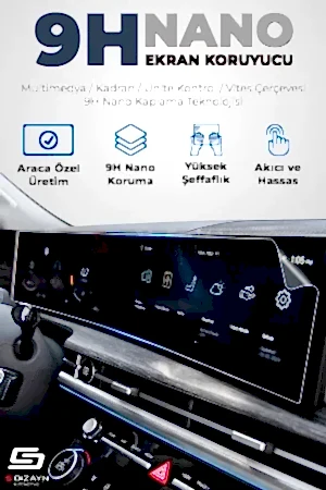 S-Dizayn Volkswagen Golf 7 Highline 8 İnç 9H Nano Multimedya Ekran Koruyucu (Parlak) 2017-2019 A+ Kalite