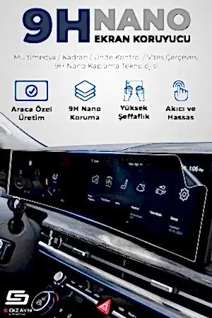 S-Dizayn Opel Grandland 8 İnç 9H Nano Multimedya Ekran Koruyucu (Mat) 2020-2021 A+ Kalite