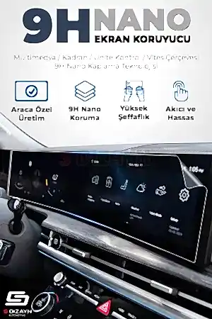S-Dizayn Fiat Egea Easy Plus 7 İnç 9H Nano Multimedya Ekran Koruyucu (MAT) 2022-2023 A+ Kalite