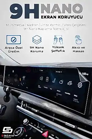 S-Dizayn Honda Civic Elegance / Executive 7 İnç 9H Nano Multimedya Ekran Koruyucu (Mat) 2020-2021 A+ Kalite