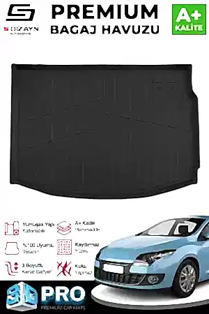 S-Dizayn Renault Megane 3 3D Pro Bagaj Havuzu 2009-2016 A+ Kalite
