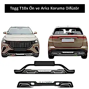 Togg T10X Uyumlu Oem İthal Ön Ve Arka Koruma Difüzör Seti