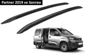 Peugeot Partner 2019 Ve Sonrası Orjinal Tip Oem Tavan Çıtası (Siyah Renk)