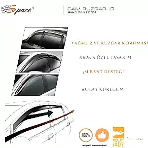 Space Cam Rüzgarlığı 1.2Mm Nissan/Qashqai 2008 4'Lü Set / Caru355