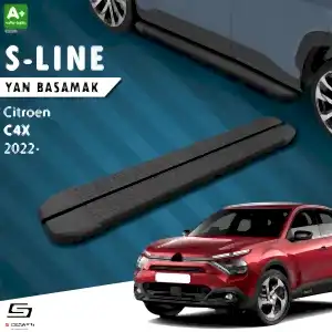 S-Dizayn Citroen C4 X S-Line Siyah Yan Basamak 183 Cm 2022 Üzeri A+ Kalite