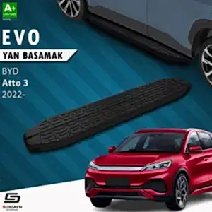 S-Dizayn Byd Atto 3 Evo Siyah Yan Basamak 193 Cm 2022 Üzeri