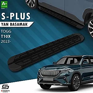 S-Dizayn Togg T10X S-Plus Siyah Yan Basamak 203 Cm Etekli 2023 Üzeri