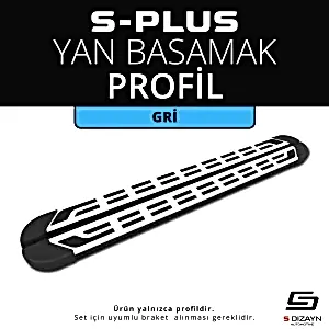 S-Plus Gri Yan Basamak Profil 193 Cm