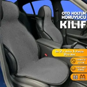 Fiat Egea Cross Uyumlu Koltuk Kılıfı Minder Füme 2+1 Ön Arka Set
